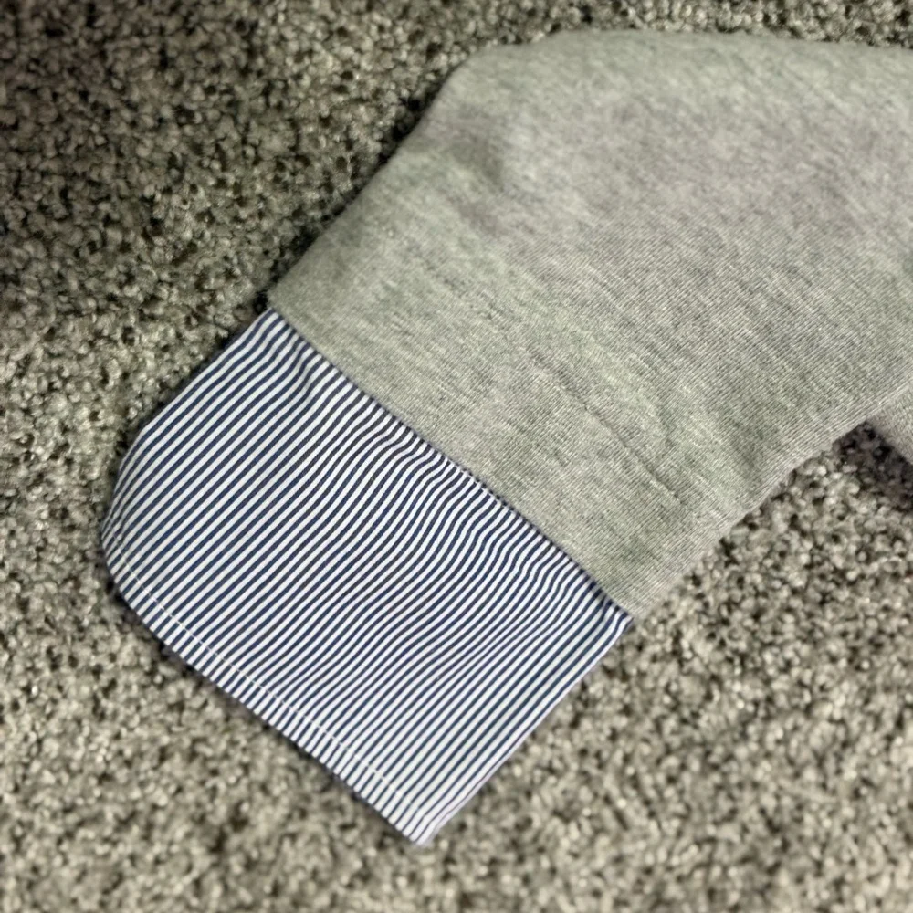 J. Crew Gray and Blue Crew Neck Sweater
